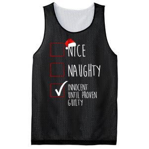 Nice Naughty Innocent Until Proven Guilty Mesh Reversible Basketball Jersey Tank