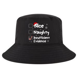 Nice Naughty Insufficient Evidence Christmas Santa Claus Cool Comfort Performance Bucket Hat