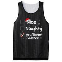 Nice Naughty Insufficient Evidence Christmas Santa Claus Mesh Reversible Basketball Jersey Tank