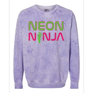 Neon Ninja I Electronic Raver Music Dj Festival Rave Colorblast Crewneck Sweatshirt