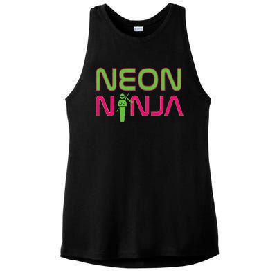 Neon Ninja I Electronic Raver Music Dj Festival Rave Ladies PosiCharge Tri-Blend Wicking Tank