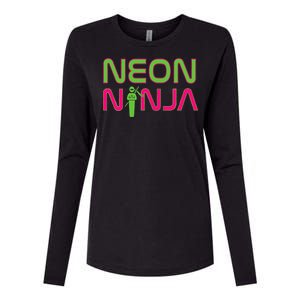 Neon Ninja I Electronic Raver Music Dj Festival Rave Womens Cotton Relaxed Long Sleeve T-Shirt