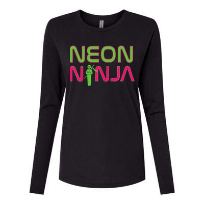 Neon Ninja I Electronic Raver Music Dj Festival Rave Womens Cotton Relaxed Long Sleeve T-Shirt