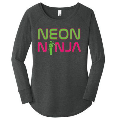 Neon Ninja I Electronic Raver Music Dj Festival Rave Women's Perfect Tri Tunic Long Sleeve Shirt