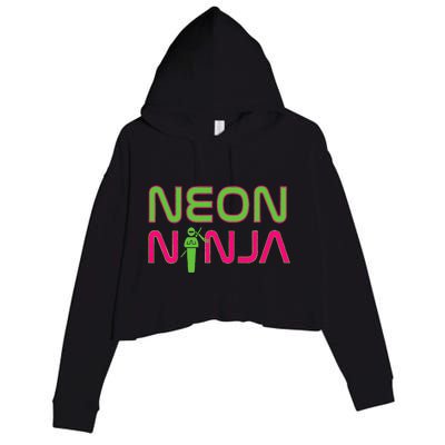 Neon Ninja I Electronic Raver Music Dj Festival Rave Crop Fleece Hoodie