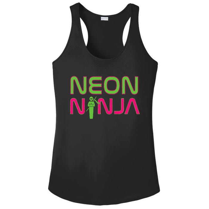 Neon Ninja I Electronic Raver Music Dj Festival Rave Ladies PosiCharge Competitor Racerback Tank