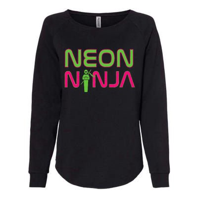 Neon Ninja I Electronic Raver Music Dj Festival Rave Womens California Wash Sweatshirt