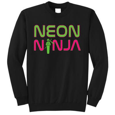 Neon Ninja I Electronic Raver Music Dj Festival Rave Tall Sweatshirt