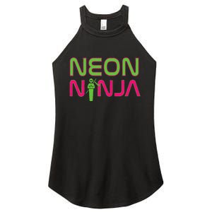 Neon Ninja I Electronic Raver Music Dj Festival Rave Women's Perfect Tri Rocker Tank