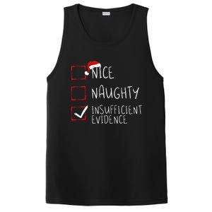 Nice Naughty Insufficient Evidence Christmas Santa Claus PosiCharge Competitor Tank