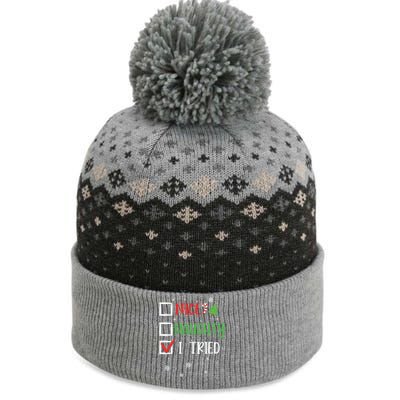 Nice Naughty I Tried Whimsical Christmas Gift The Baniff Cuffed Pom Beanie