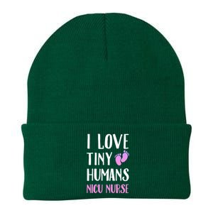 Nicu Nurse I Love Tiny Hu Cute Gift Knit Cap Winter Beanie