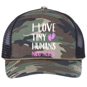 Nicu Nurse I Love Tiny Hu Cute Gift Retro Rope Trucker Hat Cap