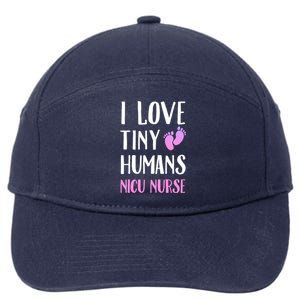 Nicu Nurse I Love Tiny Hu Cute Gift 7-Panel Snapback Hat