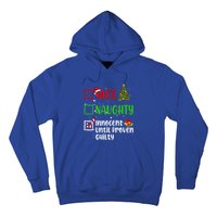 Nice Naughty Innocent Until Proven Guilty Christmas List Gift Hoodie