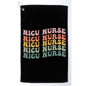 NICU Nurse ICU Neonatal Retro Nursing Team Tiny Humans Tee Platinum Collection Golf Towel