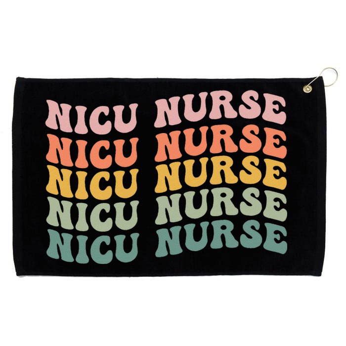 NICU Nurse ICU Neonatal Retro Nursing Team Tiny Humans Tee Grommeted Golf Towel