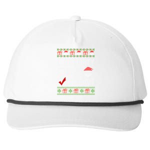 Naughty Nice Italian Xmas Santa Ugly Sweater Funny Christmas Gift Snapback Five-Panel Rope Hat