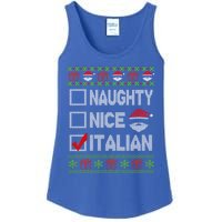 Naughty Nice Italian Xmas Santa Ugly Sweater Funny Christmas Gift Ladies Essential Tank