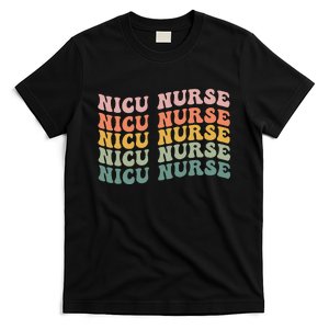 NICU Nurse ICU Neonatal Retro Nursing Team Tiny Humans Tee T-Shirt