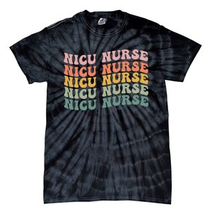 NICU Nurse ICU Neonatal Retro Nursing Team Tiny Humans Tee Tie-Dye T-Shirt