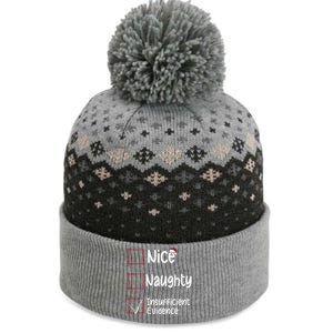 Nice Naughty Insufficient Evidence Christmas List The Baniff Cuffed Pom Beanie