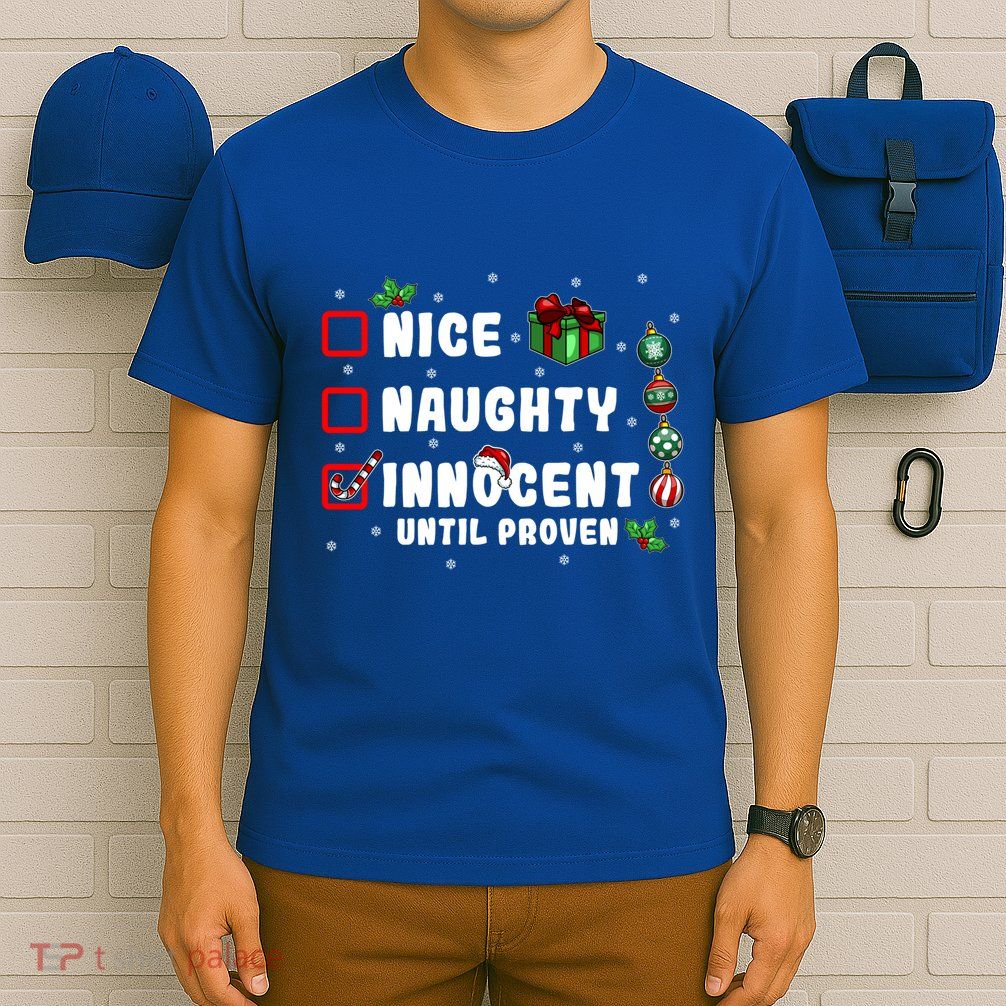 Nice Naughty Innocent Until Proven Gift T-Shirt