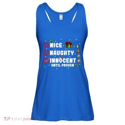 Nice Naughty Innocent Until Proven Gift Ladies Essential Flowy Tank