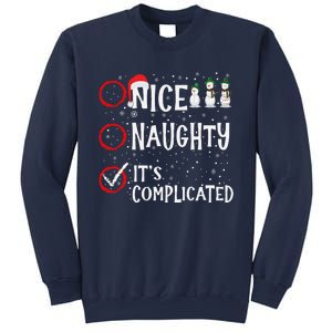 Nice Naughty ItS Complicated Funny Christmas Santa Sweatshirt