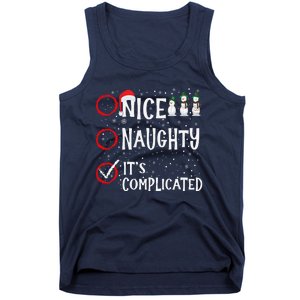 Nice Naughty ItS Complicated Funny Christmas Santa Tank Top