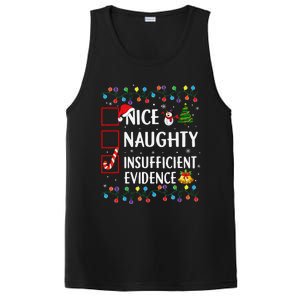 Nice Naughty Insufficient Evidence Christmas Family Xmas PosiCharge Competitor Tank