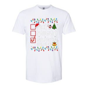 Nice Naughty Insufficient Evidence Christmas Family Xmas Softstyle CVC T-Shirt