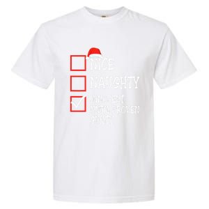 Nice Naughty Innocent Until Proven Guilty Christmas List Meaningful Gift Garment-Dyed Heavyweight T-Shirt