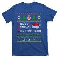 Nice Naughty It's Complicated Ugly Christmas Sweater Xmas Gift T-Shirt