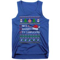 Nice Naughty It's Complicated Ugly Christmas Sweater Xmas Gift Tank Top