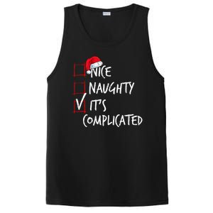 Nice Naughty ItS Complicated Christmas List Santa Costume PosiCharge Competitor Tank