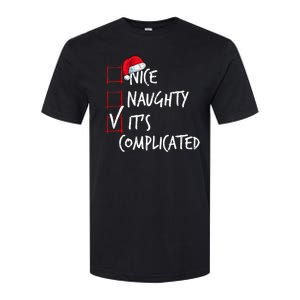 Nice Naughty ItS Complicated Christmas List Santa Costume Softstyle CVC T-Shirt