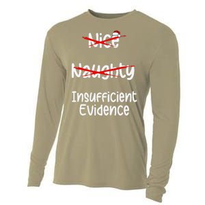 Nice Naughty Insufficient Evidence Christmas List Cooling Performance Long Sleeve Crew