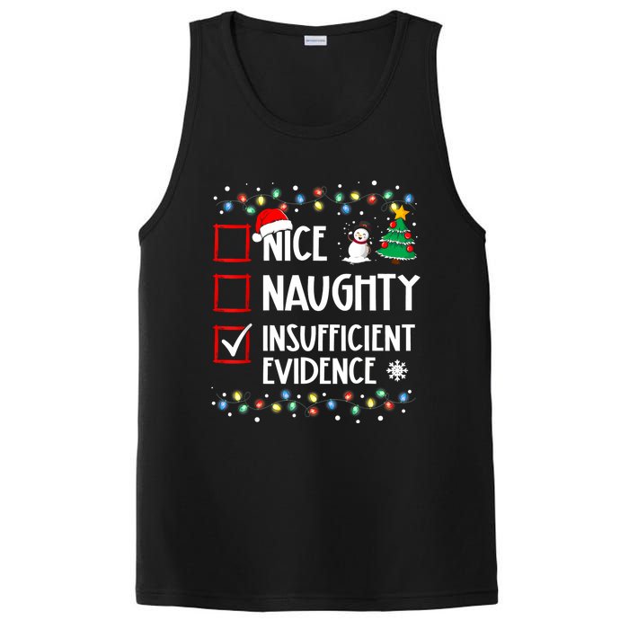 Nice Naughty Insufficient Evidence Christmas Family Xmas PosiCharge Competitor Tank