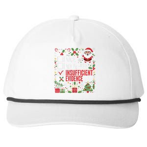 Nice Naughty Insufficient Evidence Christmas Santa Claus Snapback Five-Panel Rope Hat