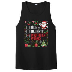 Nice Naughty Insufficient Evidence Christmas Santa Claus PosiCharge Competitor Tank