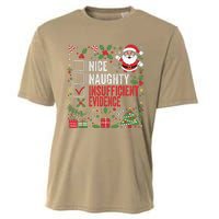 Nice Naughty Insufficient Evidence Christmas Santa Claus Cooling Performance Crew T-Shirt