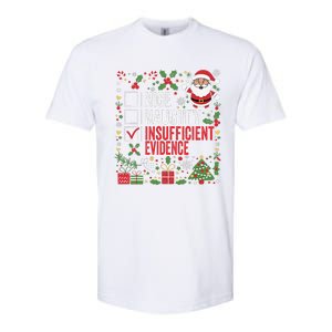 Nice Naughty Insufficient Evidence Christmas Santa Claus Softstyle CVC T-Shirt