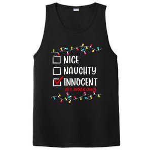 Nice Naughty Innocent Until Proven Guilty Funny Christmas Meaningful Gift PosiCharge Competitor Tank