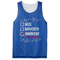 Nice Naughty Innocent Until Proven Guilty Funny Christmas Meaningful Gift Mesh Reversible Basketball Jersey Tank