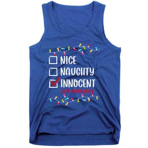 Nice Naughty Innocent Until Proven Guilty Funny Christmas Meaningful Gift Tank Top