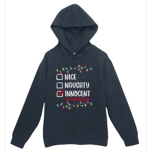 Nice Naughty Innocent Until Proven Guilty Funny Christmas Meaningful Gift Urban Pullover Hoodie