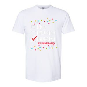 Nice Naughty Innocent Until Proven Guilty Funny Christmas Meaningful Gift Softstyle CVC T-Shirt