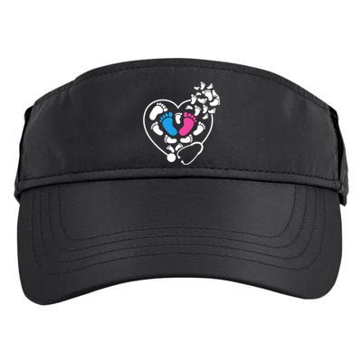 Nicu Nurse Icu Nurse Heart Cool Gift Adult Drive Performance Visor