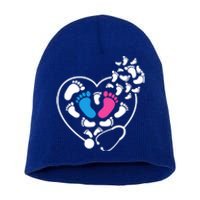 Nicu Nurse Icu Nurse Heart Cool Gift Short Acrylic Beanie